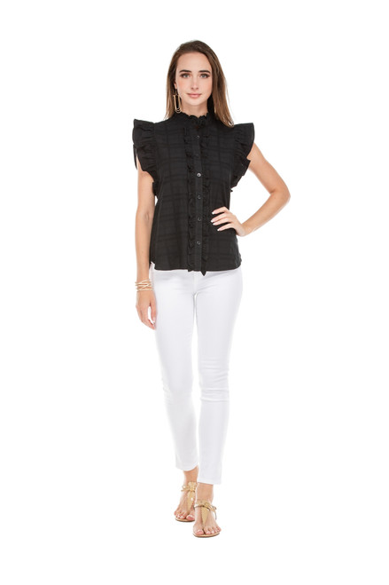 Black Ruffles Blouse