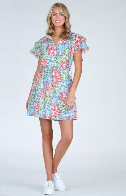 Tinsley Dress, Ditsy Patchwork