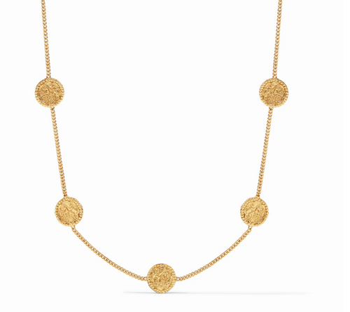 N426G00 Trieste Delicate Station Necklace Gold  