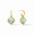 ER913GIBQ00 Honeybee Hoop & Charm Earring Iridescent Aquamarine Blue