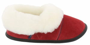Red Suede with White Fur Red Suede with White Fur