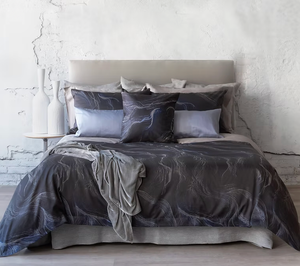 Vesper Midnight Jacquard Duvet Cover