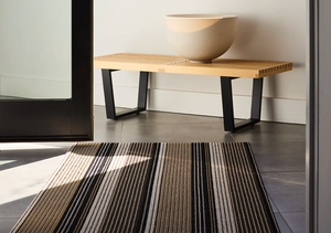 Shag Pleat Stripe Indoor/Outdoor Floor Mats