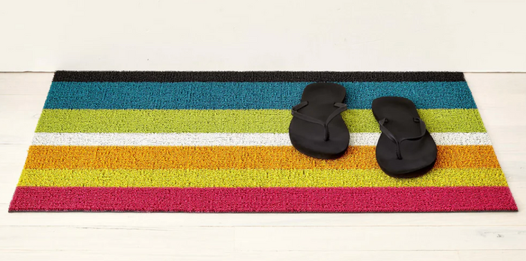 Shag Bold Stripe Indoor/Outdoor Floor Mats