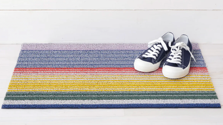 Shag Pop Stripe Indoor/Outdoor Floor Mats