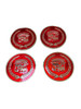 New Red Gold Cadillac Knock-off Center Chips Set 4