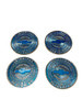 New Blue Chrome Chevrolet Knock-off Center Chips Set