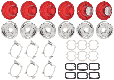 New 1962 Impala Taillight Set – Lenses, Bases, Gaskets & Screws