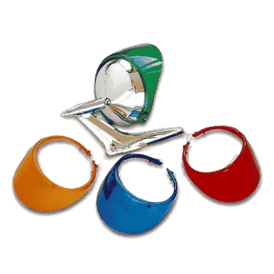 4" Plastic Mirror Visors – Multiple Colors Lowrider Interior Mirror Visor Accessories