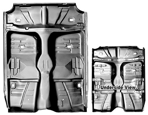 New 1962–1964 Impala Complete Metal Floor w/ Inner Rockers & Braces – Powder Coated