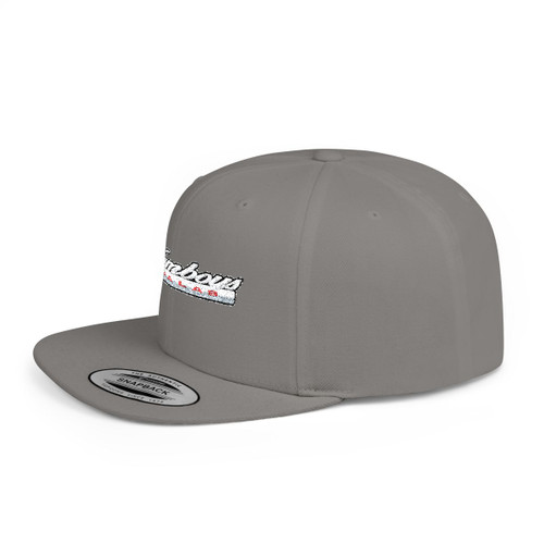 Grey Snapback Hat — Script Logo Cap