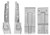 1961 - 1964 Impala bucket seat mounting bracket set (4)