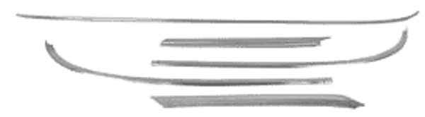 New 1963-64 Impala HT Exterior Windshield Molding 5pc Set.