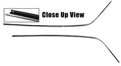 New 1962-64 Impala 2 Door HT Sheet Metal Drip Rails Pair.