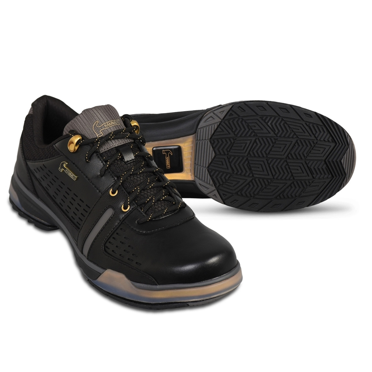 Hammer Boss Black/Gold Wide Width Mens Bowling Shoes