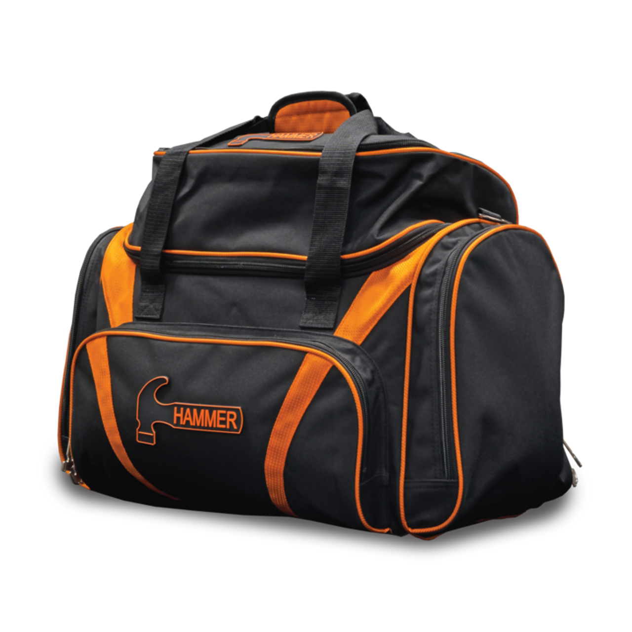 BSI Deluxe Single Ball Bowling Bag- Black/Orange