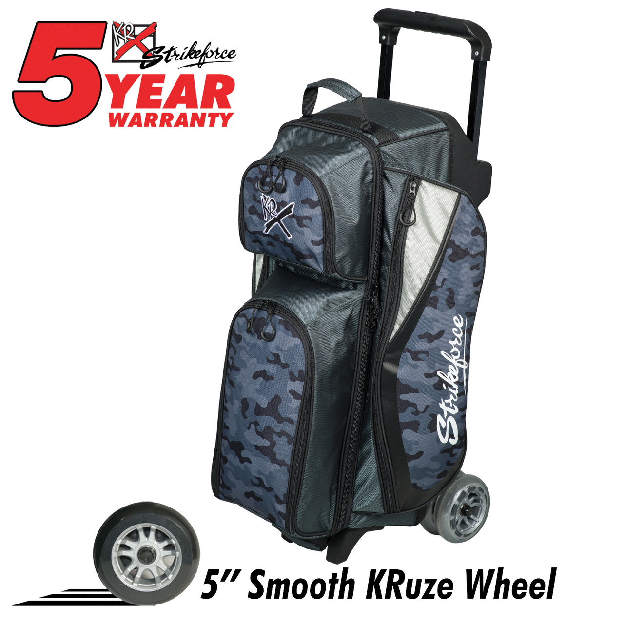 KR Strikeforce Drive Triple Roller Grey Camo Bowling Bag