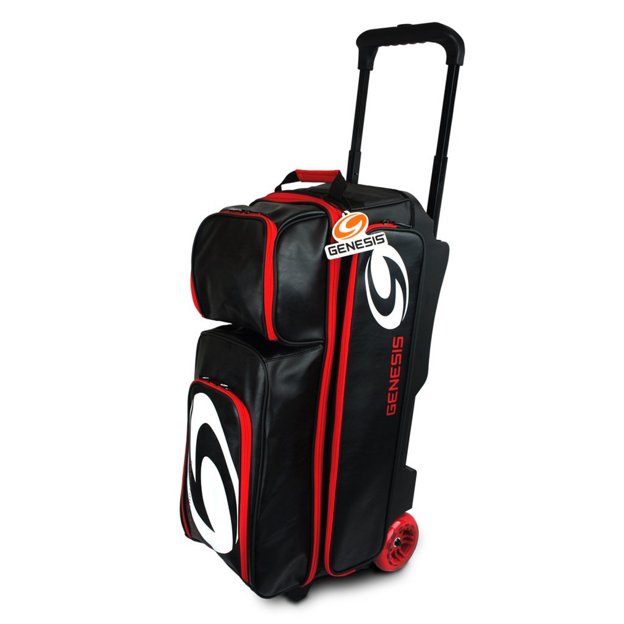 Genesis Carbon Triple Roller Bowling Bag - White/Black