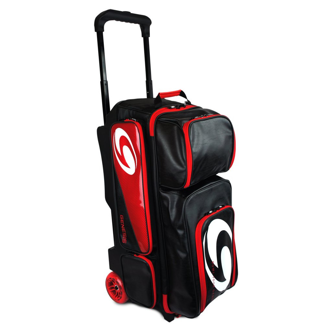 Genesis Sport Modular Triple Roller Black Bowling Bag | Bowling.Com