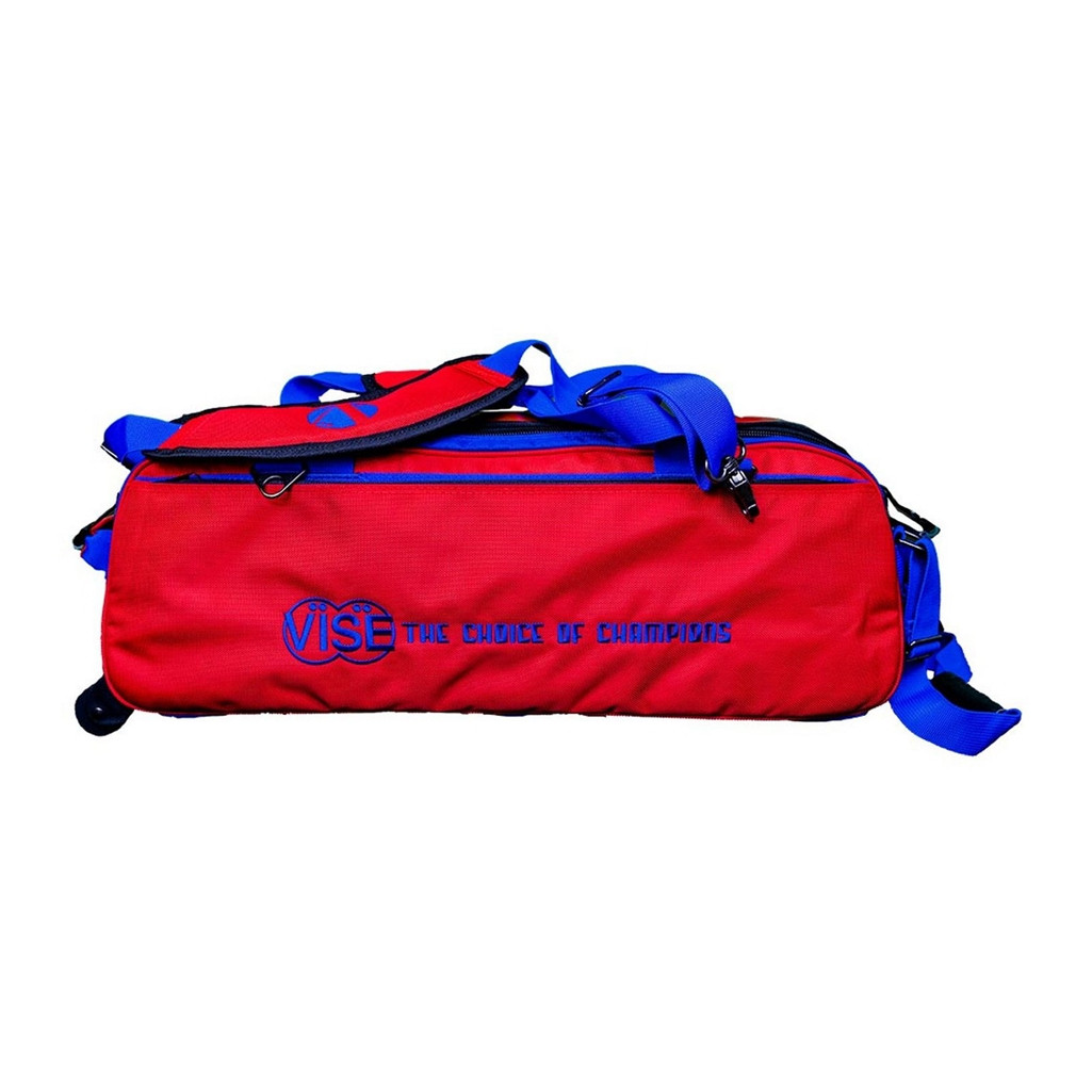 Vise 3 Ball Clear Top Tote Roller Red/Blue