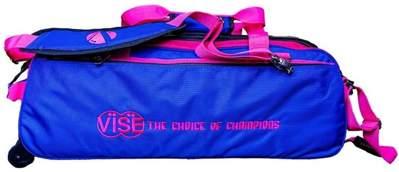 Vise Clear Top Triple Tote Bag Blue/Pink