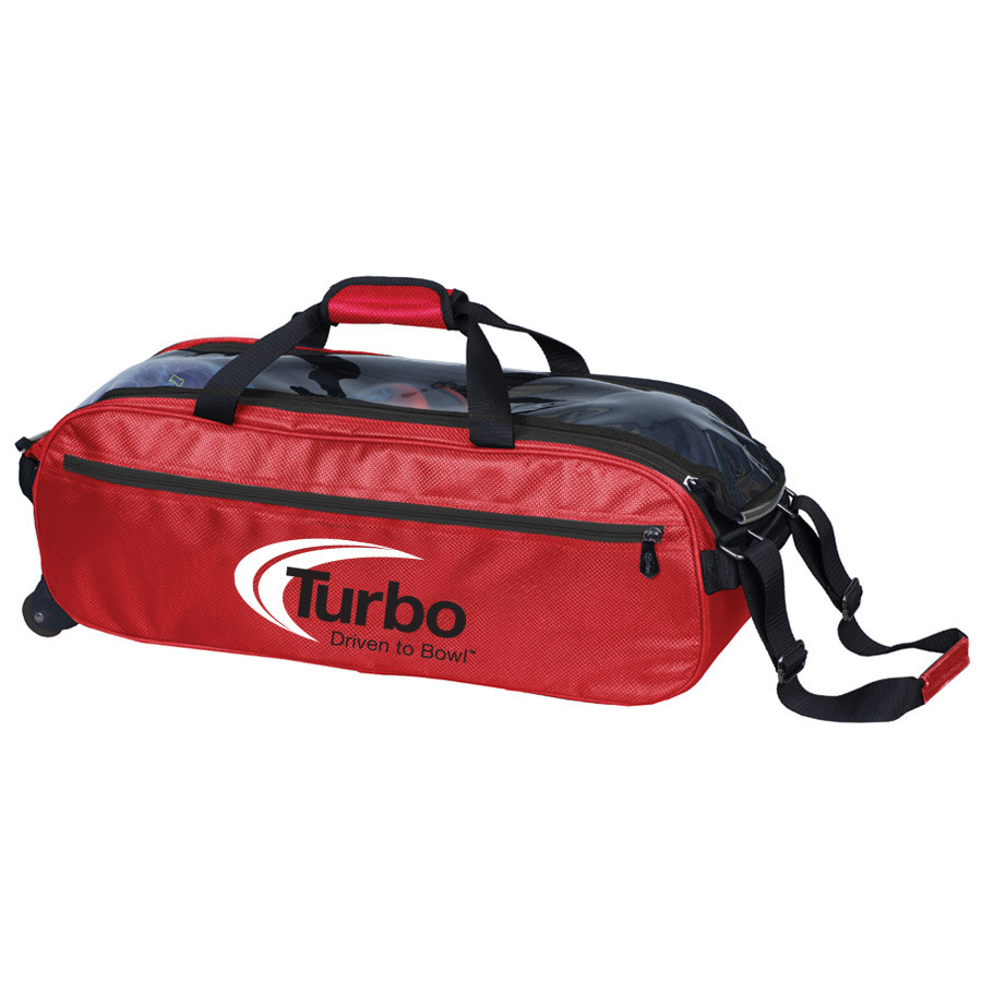 Turbo Ball Triple Tote Bowling Bag- Red/black Color Turbo