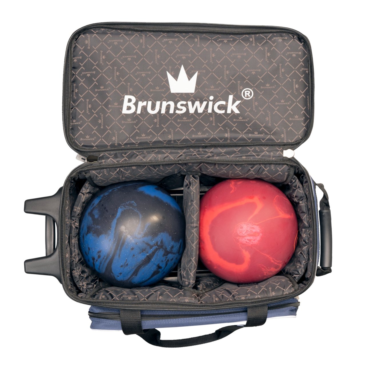 Brunswick Charger 2 Ball Roller Bowling Bag Blue