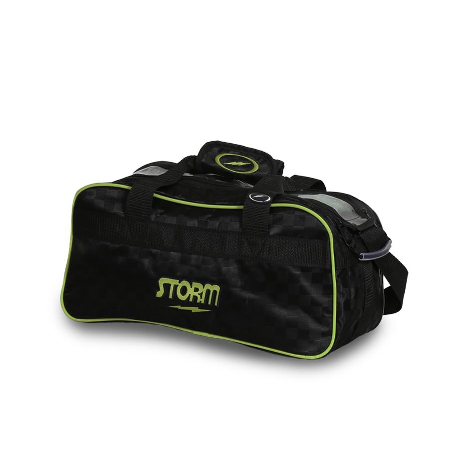 Storm 2 Ball Tote Checkered Black/Lime Bowling Bag