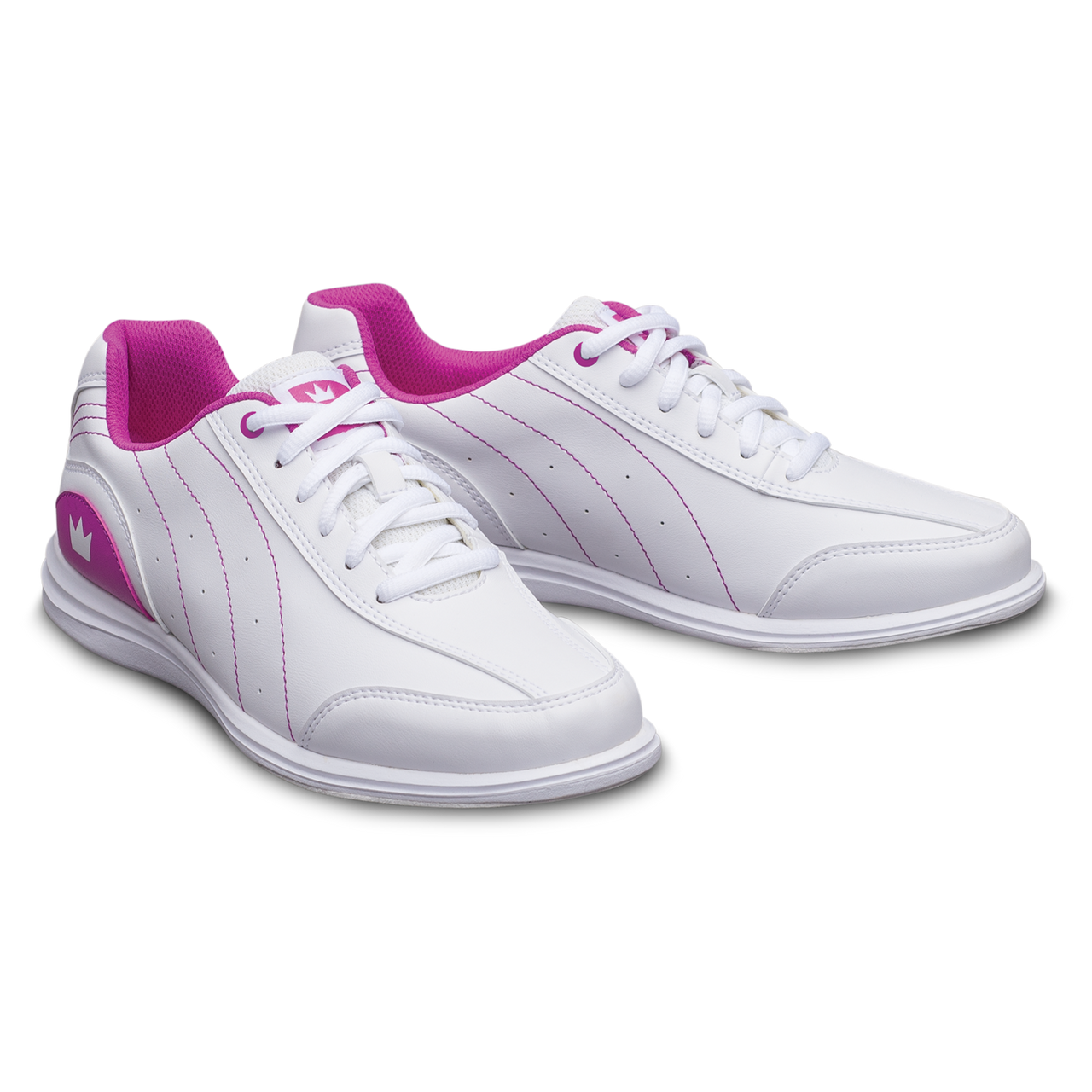 Brunswick Mystic White/Fuchsia Youth Girls Bowling Shoes