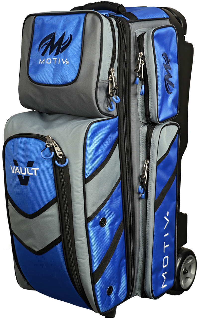 Motiv Vault 3-Ball Roller Bowling Bag - Cobalt Blue FREE SHIPPING