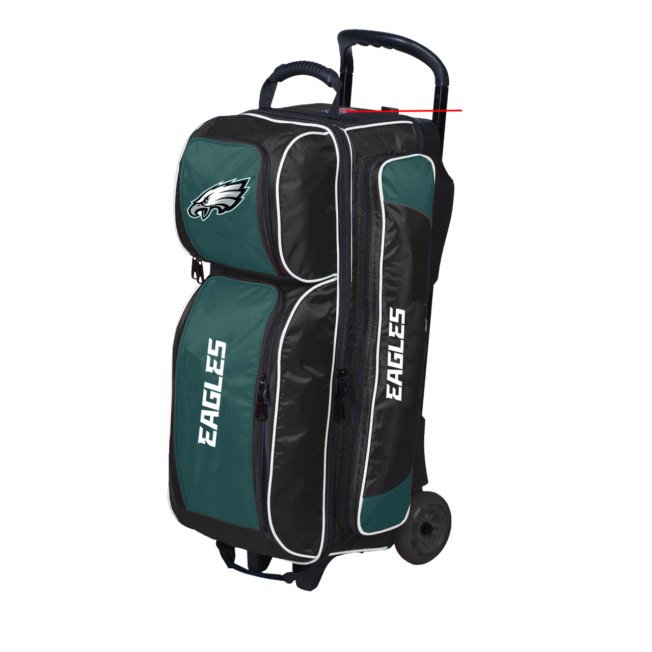 KR Strikeforce NFL Philadelphia Eagles Triple Roller Bowling Bag