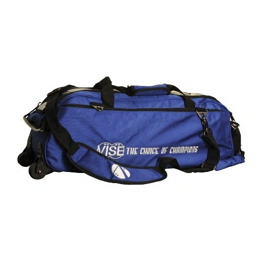 Vise 3 Ball Clear Top Tote Roller Blue Bowling Bag