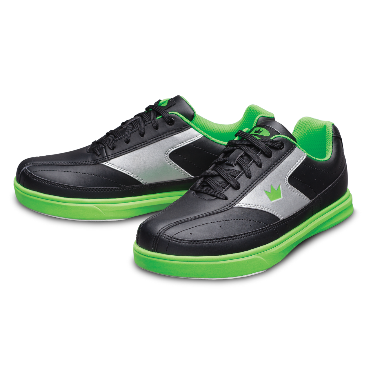 Brunswick Renegade Black/Neon Green Mens Bowling Shoes