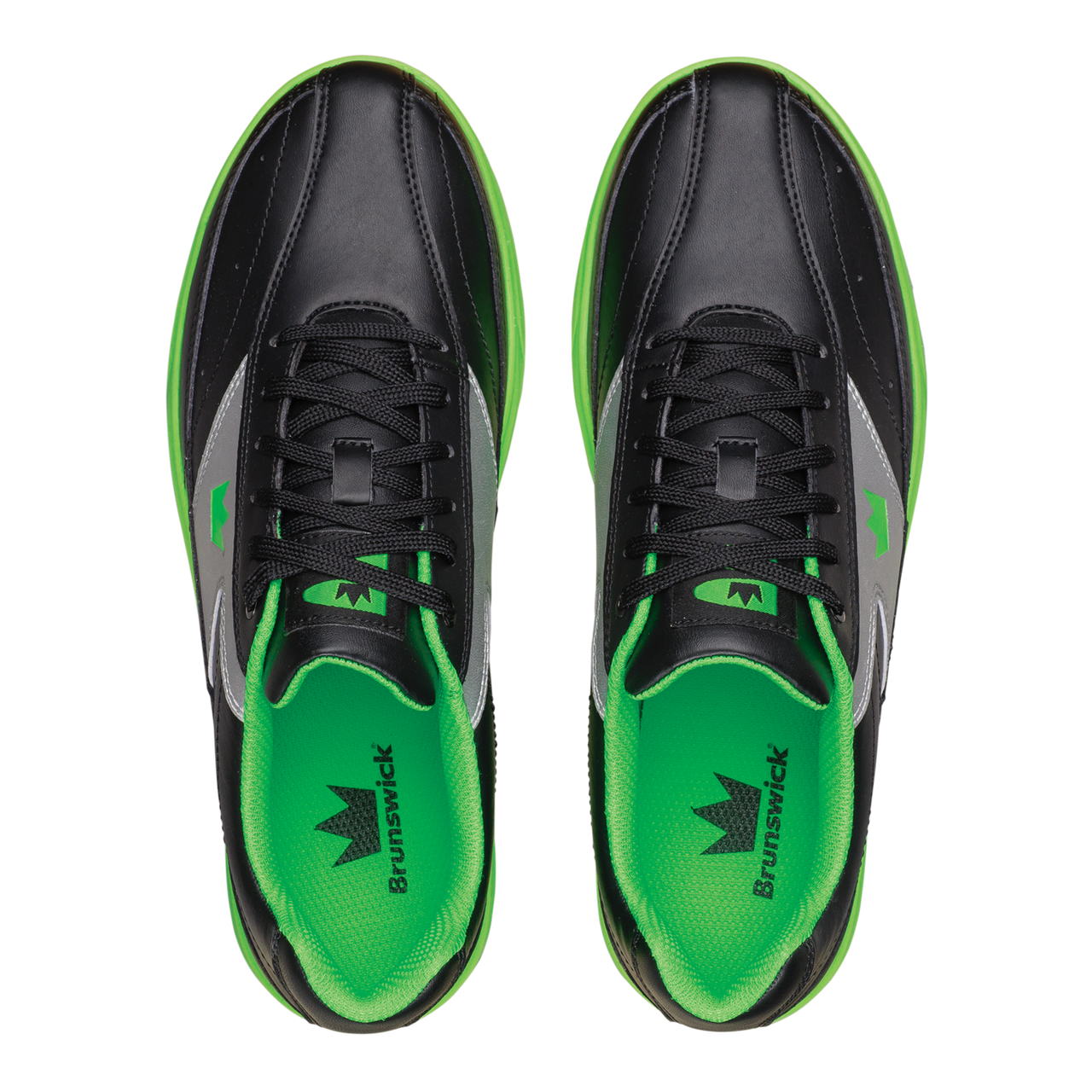 Brunswick Renegade Black/Neon Green Mens Bowling Shoes