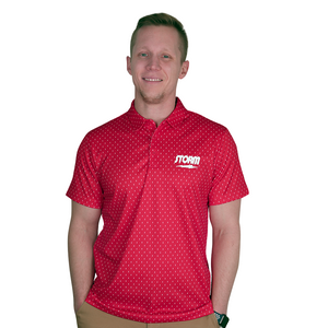 Storm Lightning Red Polo Bowling Shirt Storm Lightning Red Polo Bowling Shirt