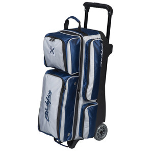 KR Strikeforce Konvoy Triple Roller Bowling Bag Navy/Silver