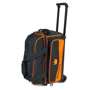 Brunswick Zone 2 Ball Roller Black/Orange Bowling Bag Brunswick Zone 2 Ball Roller Black/Orange Bowling Bag