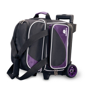 Ebonite Transport 1 Ball Roller Bowling Bag Black/Purple Ebonite Transport 1 Ball Roller Bowling Bag Black/Purple