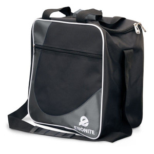 Ebonite Basic Single Tote Bowling Bag Black/Grey Ebonite Basic Single Tote Bowling Bag Black/Grey