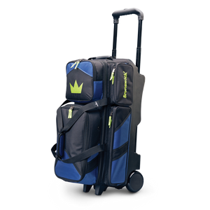 Brunswick Quest 3 Ball Roller Bowling Bag Black Brunswick Quest 3 Ball Roller Bowling Bag Black
