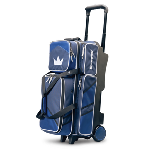 Brunswick Quest 3 Ball Roller Bowling Bag Black/Blue Brunswick Quest 3 Ball Roller Bowling Bag Black/Blue