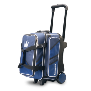 Brunswick Quest 2 Ball Roller Bowling Bag Black/Blue Brunswick Quest 2 Ball Roller Bowling Bag Black/Blue