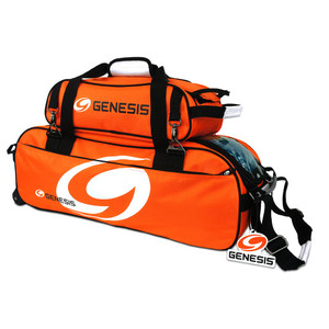 Genesis Dually 3 Ball Roller Black/Silver Bowling Bag