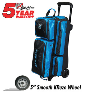 KR Strikeforce Konvoy Triple Roller Bowling Bag Black/Caribbean Blue