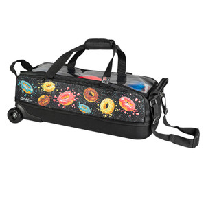 KR Strikeforce Fast Dye Sub Slim Triple 3 Ball Tote Bowling Bag Donuts