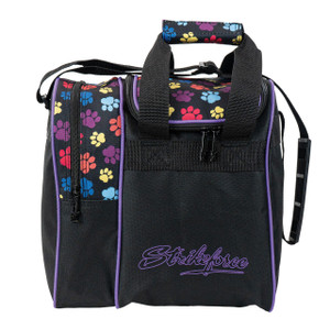 KR Strikeforce Rook 1 Ball Single Tote Bowling Bag Paw Prints