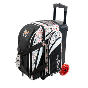 KR Strikeforce Cruiser Smooth Double Roller Bowling Bag White/Red/Black Splash