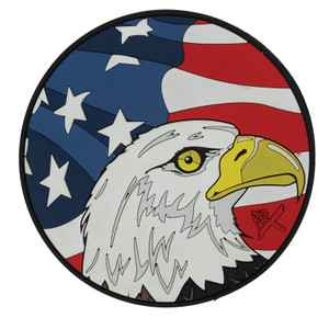 KR Strikeforce Round Rubber Shammy USA Flag/Eagle