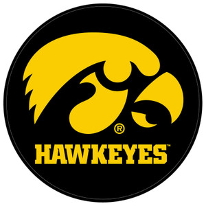 KR Strikeforce NCAA Iowa Hawkeyes Round Rubber Bowling Shammy