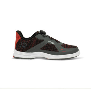 KR Strikeforce Jet Black/Grey/Red Right Handed Men's Bowling Shoes